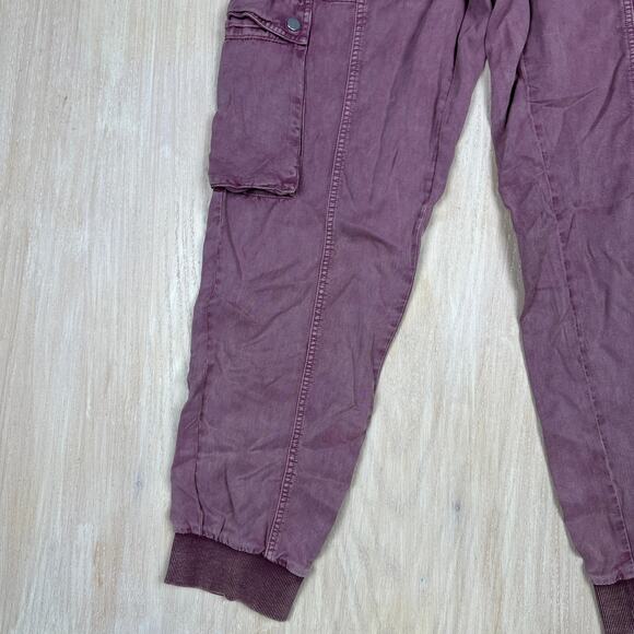 Anthropologie Mauve Cargo Pull On Urban Explorer Casual Jogger Pants Medium TALL - Picture 5 of 15
